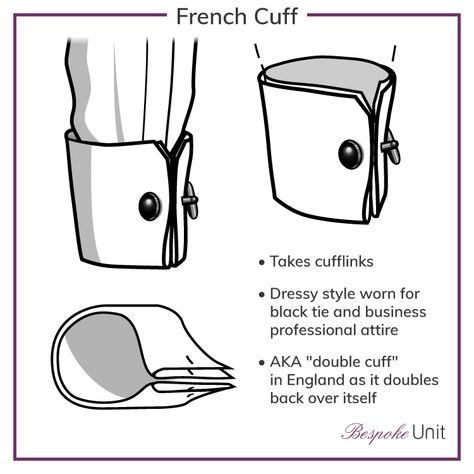 French cuffs are a dressy cuff option for men's shirts, but how much do you know about them. Our guide shows you how to wear double cuffs as well as style them. French Cuff Shirt Men, Engraved Cufflinks, French Cuff Shirts, Double Cuff, Men Fashion Casual Shirts, French Cuff, Mens Casual Dress Outfits, Men Stylish Dress, Shirt Cuff