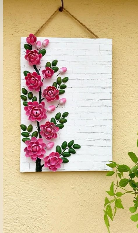 Diy And Crafts Ideas Creative, Pista Shells Craft, Pistachios Shells Crafts, Pista Shell Painting, Pista Shell Wall Hanging, Creative Projects Ideas, Creative Craft Ideas Diy Projects, Craft For Room Decorations, Art With Pista Shell