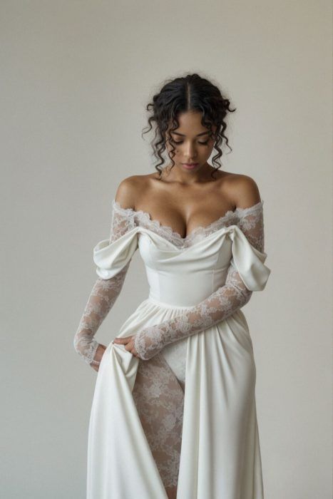 Spanish Wedding Dress Mexican Style, Southern Gothic Wedding Dress, Spanish Wedding Dress, Nightlife Outfits, Wedding Dress Aesthetic, Mexican Wedding Dress, Rental Wedding Dresses, Long Length Dresses, Bohemian Style Wedding