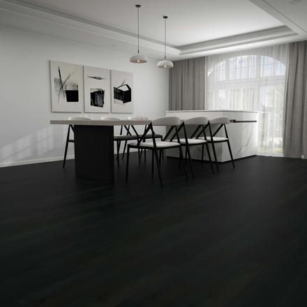 Black Luxury Vinyl Flooring, Black Flooring Ideas, Dark Lvp Flooring, Black Floor Living Room, Black Wooden Floor, Black Hardwood Floors, Black Wood Floors, Black Vinyl Flooring, Waterproof Vinyl Plank Flooring