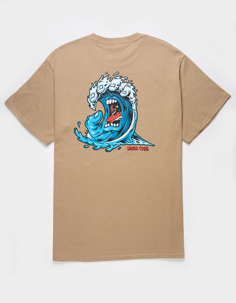 Santa Cruz Screaming Wave Tee. Graphic Screened On Left Chest And Back. Ribbed Crew Neckline. Short Sleeve. Relaxed Fit. 100% Cotton. Machine Wash. Imported. Womens Low Rise Jeans, Overalls Boys, Womens Jeans Bootcut, Boys Graphic Tee, Flannel Jacket, Kids Graphic Tees, Chino Jeans, Loose Jeans, Overalls Women