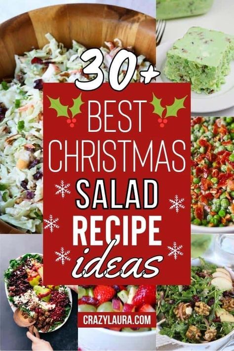 Salad Recipes Holidays, Christmas Fruit Salad, Christmas Pasta, Brunch Salad, Christmas Potluck, Christmas Salad Recipes, Christmas Luncheon, Christmas Salad, Holiday Salads