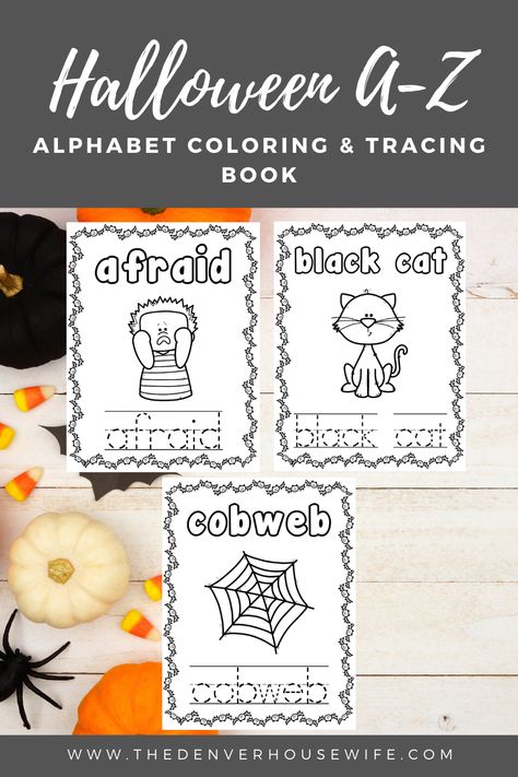 Halloween Abc, Halloween Alphabet, Free Printable Halloween, Homeschool Tips, Halloween Words, Coloring Activity, Alphabet Tracing, Alphabet Book, Alphabet Coloring