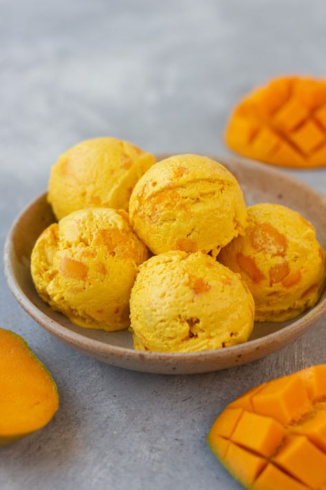 Mango Aesthetic, Homemade Mango Ice Cream, Holistic Nutrition Recipes, Mango Store, Mango Ice Cream Recipe, Home Made Ice Cream, Food Collage, Mango Dessert, Mango Ice Cream