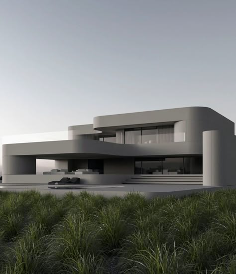 Villa Designs, Futuristic House, Dream Villa, Modern Residential Architecture, Minimal Architecture, Modern Villa Design, Modern House Facades, Architect Design House, Minimal House Design