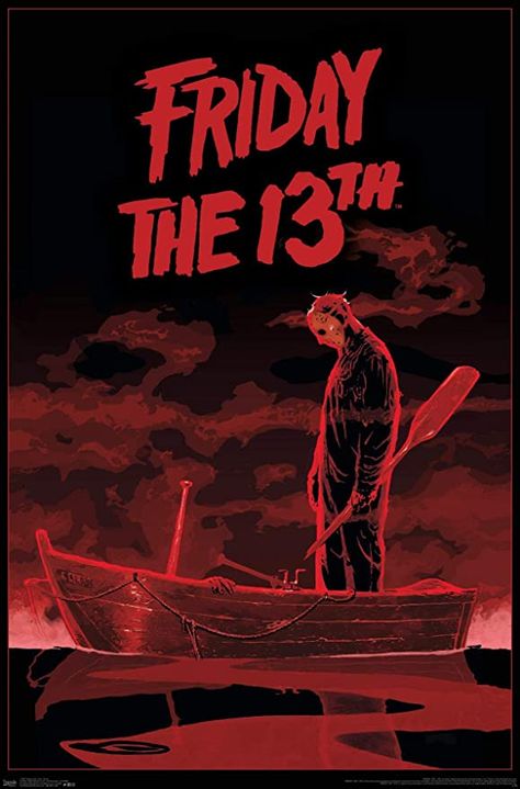 Friday The 13th Poster, Party Bedroom, Desenhos Gravity Falls, Boat Wall, Horror Movie Icons, Horror Posters, Retro Horror, Classic Horror Movies, Halloween Wallpaper Iphone