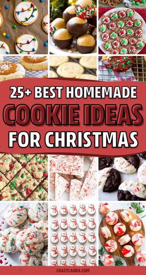 Whether you want to make those classic holiday cookies or you're looking for something new, these super tasty Christmas cookie recipes will help you make yours perfect! Xmas Cookies Recipes, Best Christmas Cookie Recipes, Cookie Recipes Holiday, Christmas Cookie Recipes Holiday, Best Christmas Cookie Recipe, Easy Holiday Desserts, Delicious Christmas Cookies, Easy Christmas Cookie Recipes, Homemade Cookie