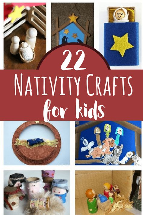 23 fun and engaging nativity activities that can help kids better make sense of the complex story. Plus, these are tons of fun! Nativity Crafts For Kids, Christmas Church Crafts, Christmas Sunday School Crafts, Nativity Scene Crafts, Ideas Decoracion Navidad, Simple Nativity, Christmas Sunday School, Diy Nativity, Christmas Crafts For Toddlers