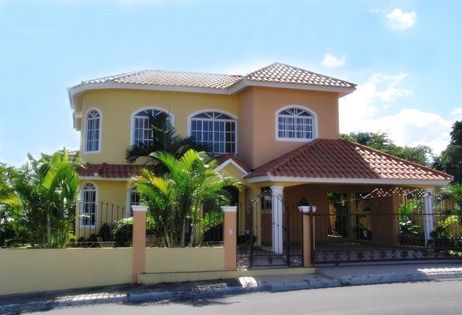 Dominican Republic Real Estate - Villas in Sosua Cabarete Puerto Plata - Beautiful House For Sale in Puerto Plata Dominican 2 Story House, British Colonial Architecture, Philippine Houses, Spanish Hacienda, House With Balcony, Sosua, 2 Storey House, Home Design Plan, Beautiful House