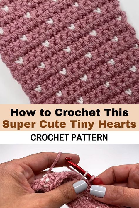 I Love This Yarn Patterns, Heart Stiches Crochet, Crochet Pattern That Looks Like Knitting, Pretty Stitches Crochet, Love Heart Crochet Pattern, Tapestry Crochet Scarf Pattern, Heart Sweater Crochet Pattern Free, Crochet Hearts Pattern, Free Crochet Stitch Patterns Simple