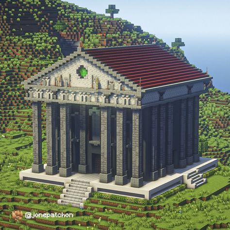 Minecraft Thrown Chair, Roman Architecture Minecraft, Aqueduct Minecraft, Minecraft Government Building, Minecraft Roman Builds, Minecraft Greek Buildings, Minecraft Civilization, Minecraft Pillar Designs, Minecraft Lighthouse