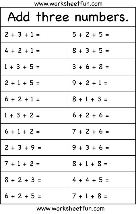 Add three numbers – 1 Worksheet / Worksheets 3 Number Addition Worksheets, Kg3 Math Worksheets, 1 St Grade Math Worksheets, Add Three Numbers First Grade, Free First Grade Math Worksheets, Maths Grade 4 Worksheets Free Printable, Worksheet Math Grade 1, Grade 3 Math Worksheets Free Printable, 1st Grade Worksheets Free Printables Math Activities