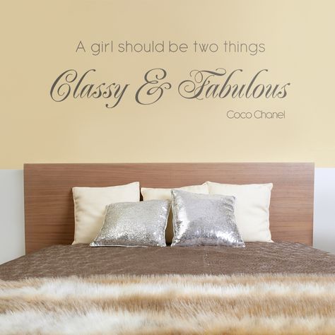 Classy & Fabulous - Quote - Wall Decals Stickers Graphics Family Wall Decals Quotes, Wall Quotes Bedroom, Wall Phrases, Wall Stickers Quotes, Inspirational Wall Decals, Family Wall Decals, Fabulous Quotes, Custom Wall Decals, Future Room