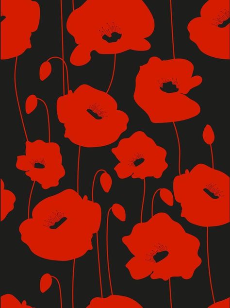 Seamless pattern in the form of a poppy flower. Vector illustration Poppy Flower Pattern, Poppy Flower Illustration, Poppy Illustration, Flower Vector Illustration, Abstract Poppies, Flower Graphic Design, Flower Vector, Poppy Pattern, Poppy Red