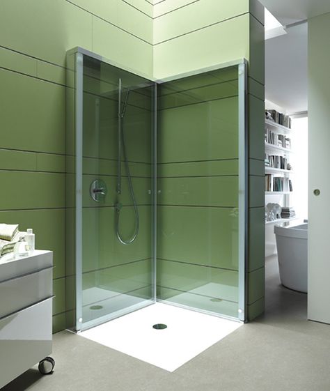 Shower Door Ideas, Bathroom Tips, Compact Bathroom, Small Showers, Wet Room, Tiny Bathrooms, Kitchen And Bath Design, Bathroom Top, Corner Shower