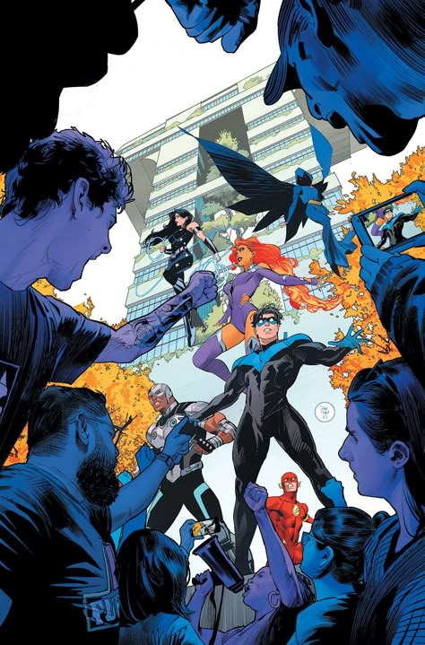 Teen Titans Wallpaper, Dan Mora, The New Teen Titans, Tom Taylor, Titans Dc, Teen Titans Fanart, Dc Comics Wallpaper, Univers Dc, Arte Dc Comics