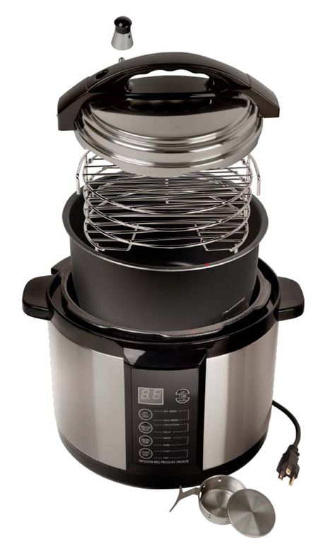 Amazon.com: Emson Electric 5Qt Smoker- The Only Indoor Pressure Smoker-Cook Your BBQ Brisket, Pressure Smoke Cold Cheese Or Fish: Kitchen & Dining Power Cooker Plus, Indoor Smoker, Best Electric Smoker, Electric Smoker Recipes, Vegetarian Sausages, Charcoal Smoker, Meat Smoker, Bbq Brisket, Smoked Beef Brisket