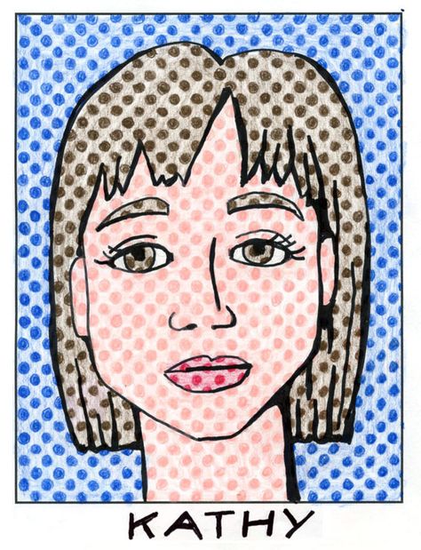 Lichtenstein Style Portrait. Use my pdf dot template to create your own pop art. #selfportrait #lichtenstein Arte Pop Up, Portrait Template, Lichtenstein Pop Art, 6th Grade Art, 5th Grade Art, Dot Day, 얼굴 그리기, Pop Art Portraits, Roy Lichtenstein