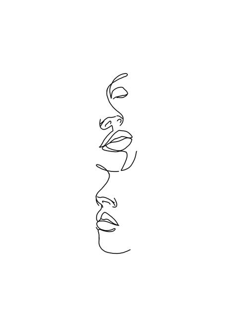 Gemini Tattoo Line Art, Gemini Face Tattoo, Line Faces, Trippy Tattoo, Small Back Tattoos, Gemini Tattoo Designs, Tattoo Samples, One Line Tattoo, Small Girly Tattoos