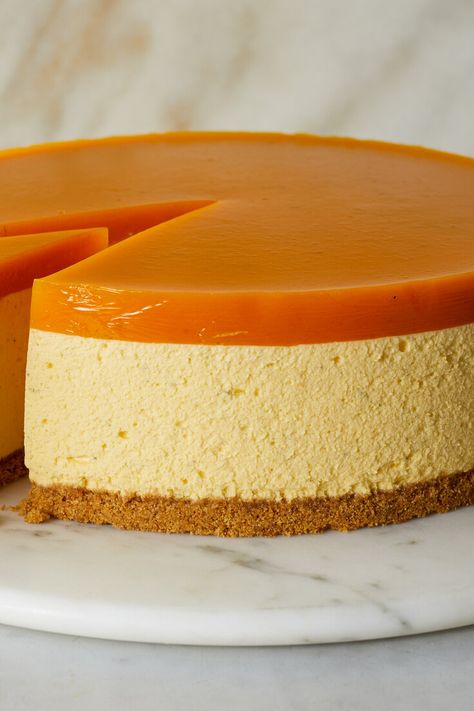 No-Bake Mango Lime Cheesecake Recipe - NYT Cooking Mango Lime Cheesecake, Mango Pulp, Mango Cheesecake, Mango Cake, Lime Cheesecake, Raw Mango, Nyt Cooking, Cheesecake Recipe, Eat Dessert