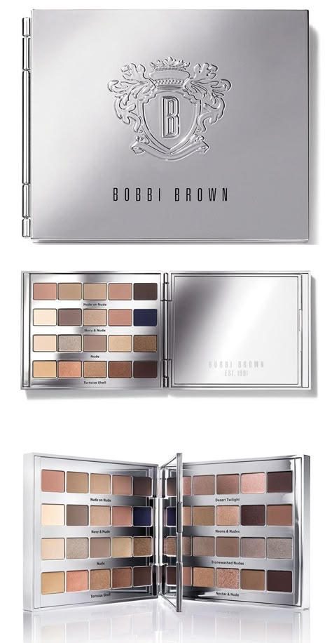 Bobbi Brown The Nude Library 25th Anniversary Edition Bobbi Brown Eyeshadow, Crochet Mat, Minimalist Makeup, Bobbi Brown Makeup, Nude Eyeshadow, Makeup Guide, Fancy Makeup, A Muse, Makeup Obsession