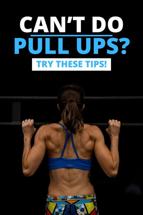 Try these tips to improve your pull ups! Exercises To Help Do Pull Ups, Exercises To Do A Pull Up, Work Up To Pull Up, How To Work Up To A Pull Up, Pull Up Workout Routine, Exercises For Pull Ups, Pull Up Alternative Exercises, How To Do Pull Ups Women, Armpit Exercises