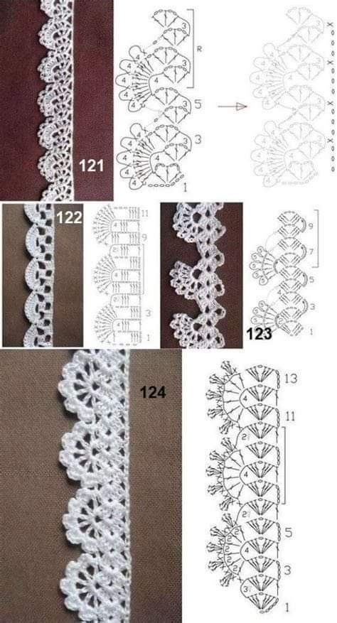 Crochet Border Patterns, Diy Crafts Crochet, Crochet Edges, Háčkované Lemy, Crochet Geek, Crochet Edgings, Crochet Edging Patterns, Crochet Lace Edging, Crochet Lace Pattern