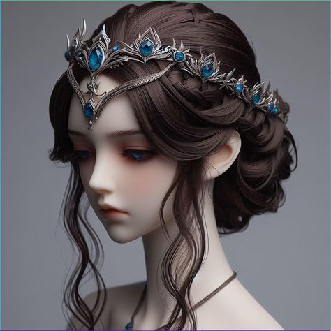 Fantasy Queen Hairstyles, Fantasy Jewelry Headpieces, Fantasy Hair Styles, 100 Years Of Makeup, Strawberry Blonde Hair Ideas, Westeros Fashion, Fantasy Hairstyles, The Butterfly Haircut, Messy French Braids