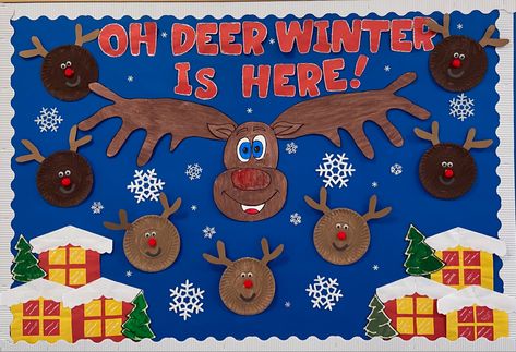 New Year Bulletin Boards, Winter Boards, Deer Winter, Winter Bulletin, Winter Bulletin Boards, Winter Is Here, Oh Deer, Educational Activities, Bulletin Boards