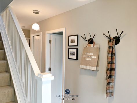 Colour Review: Edgecomb Gray, Benjamin Moore Bm Edgecomb Gray, Benjamin Moore Edgecomb Gray, Beige Hallway, Hallway Paint Colors, Light Grey Paint Colors, Light Paint Colors, Trim Paint Color, Hallway Paint, Edgecomb Gray