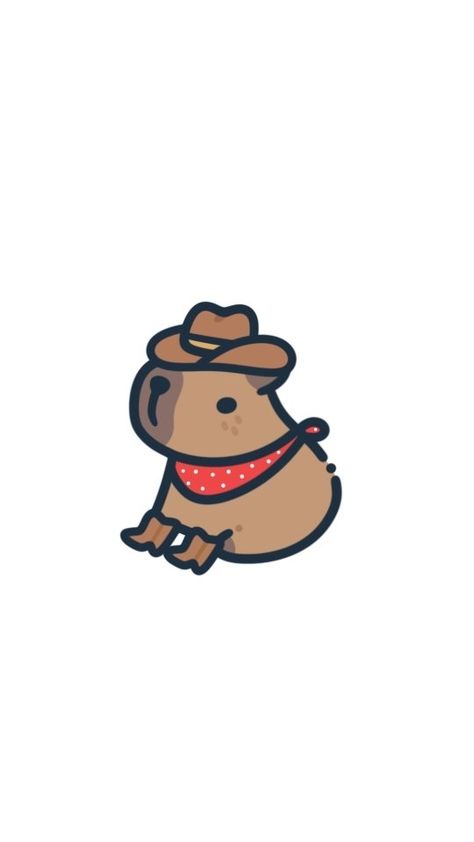 Capybara Drawing Simple, Capybara Doodle, Funny Rats, Cute Capybara, Cute Easy Doodles, Cute Kawaii Animals, Stickers Kawaii, Easy Doodle Art, Art Animation