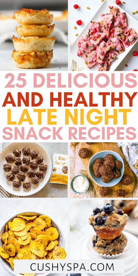 Movie Night Snacks Healthy, Late Snacks, Bedtime Snack Ideas, Night Snack Recipes, Healthy Night Snacks, Best Snack Foods, Easy Midnight Snacks, Noom Healthy Meals, Late Night Snack Recipes