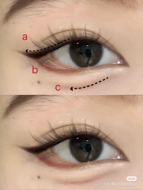 Igari Make Up Step By Step, Igari Makeup, Asian Makeup Tutorials, Mekap Mata, Anime Eye Makeup, Gyaru Makeup, Korean Makeup Tutorials, Makeup Tip, Makeup Tuts