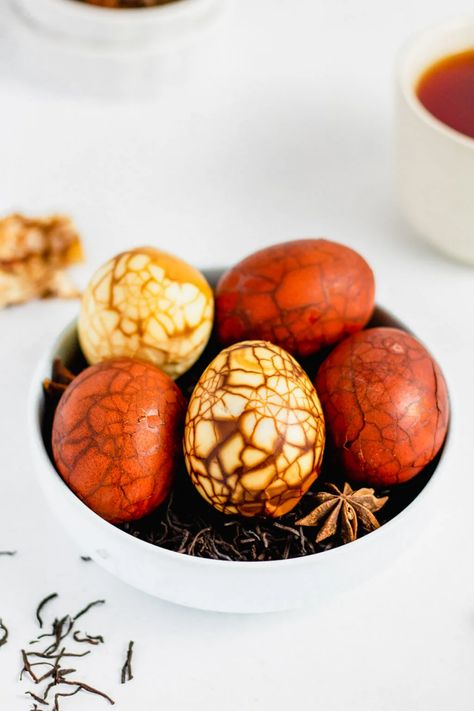 Taiwanese Tea Eggs - Table for Two® by Julie Chiou Diet Lunches, Tea Egg, Chinese Breakfast, Taiwan Tea, Tea Inspiration, Taiwanese Tea, Century Egg, Ramen Dishes, Chinese Egg