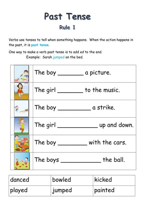 Past Tense Ed Worksheets, Verb Tenses Worksheet 1st Grade, Past Tense Worksheet For Grade 1, Past Tense Worksheet Grade 2, Past Tense Verbs Worksheets, Past Verbs, Grammar Rules English, Jolly Grammar, Present And Past Tense