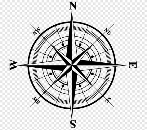 Compass Artwork, North Compass, Nautical Star Tattoos, Diamond Illustration, Book Silhouette, Instagram Logo Transparent, Book Transparent, Compass Drawing, Compass Art