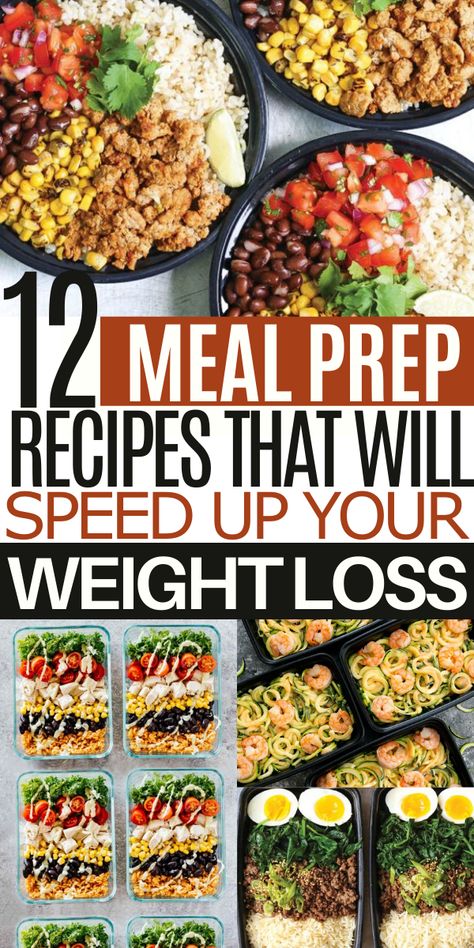 Lunch Meal Prep | These meal prep ideas will fast track your weight loss success by helping you control your intake. Best part is, each of these lunch and dinner recipes are DELICIOUS. Your diet will feel totally effortless! #mealprep #makeahead #recipes #healthyrecipes Beginner Meal Prep, Delicious Meal Prep, Plats Healthy, Healthy Lunch Meal Prep, Healthy High Protein Meals, Easy Healthy Meal, Lunch And Dinner Recipes, Resep Diet, Easy Healthy Meal Prep