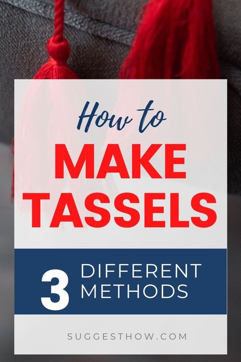 Who doesn't like tassels? If you're unsure how to make tassels by yourself, you can follow my diy tutorials and make a tassel at your home today. #diy #diytutorials #tassels #crafts #maketassels #homediy How To Make A Beaded Tassel, Tassel Making Tutorials Easy Diy, Making Tassels With Yarn, Crochet Tassels How To, How To Make A Tassel With Yarn, Tassel Making Tutorials, How To Make Tassels Tutorials, How To Make A Tassel, Tassel Earrings Diy