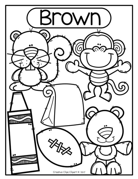 Brown Coloring Page Preschool, Welcome To Preschool Coloring Sheet, Preschool Color Activities, Color Worksheets For Preschool, Preschool Activities Printable, Free Coloring Pages For Kids, Homeschool Preschool Activities, Activities Printable, Preschool Coloring Pages