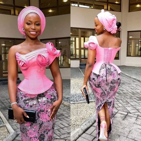 Skirt And Top Asoebi Styles, Damask Skirt And Top Styles, Victoria Corset Aso Ebi Dress, Damask Corset Gown Styles, Asobi Lace Style, Brocade Asoebi Styles, Aso Ebi Lace Styles, Ankara Dress Designs, Fancy Short Dresses