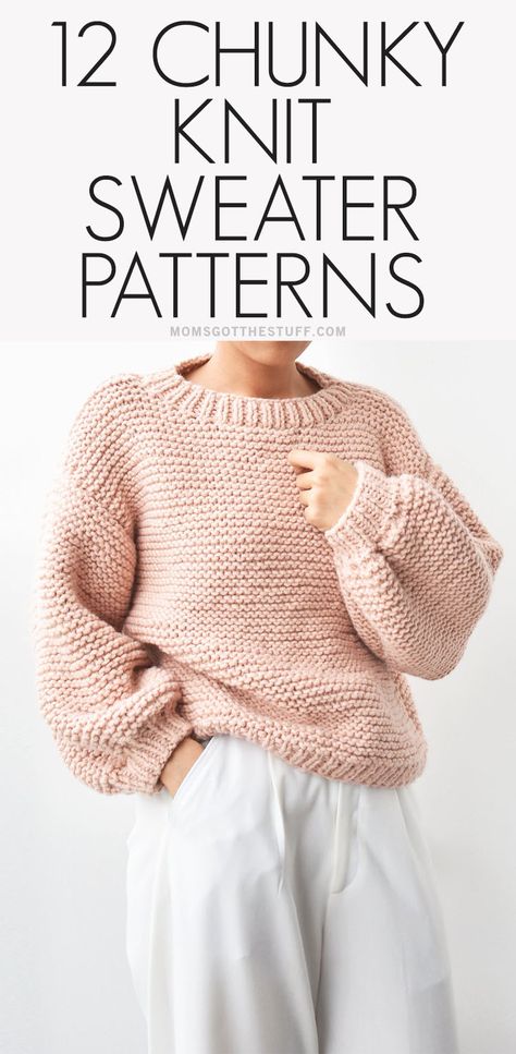 Easy Jersey Knitting Patterns Free, Easy Knit Jumper, Pattern Knit Sweater, Super Bulky Knit Sweater Pattern, How To Knit A Cardigan For Beginners, Ladies Chunky Knitting Patterns Free, Knit Drop Shoulder Sweater Pattern, Chunky Sweater Knitting Patterns Free, Chunky Jumper Knitting Pattern Free