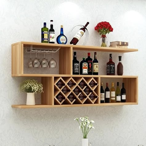 Mini Bar, Wine Rack, Home Bar, Wine, Bar, Wood, Wall, Furniture, Home Decor