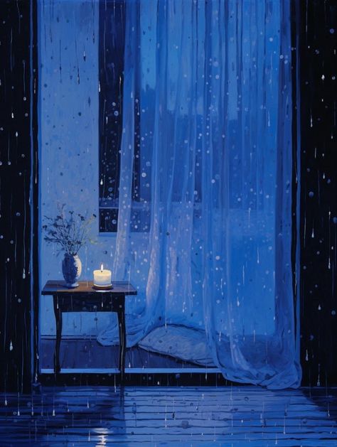 Rain Paintings, Monochromatic Art, Winter Wallpaper, Aesthetic Painting, Ethereal Art, Dreamy Art, Anime Scenery Wallpaper, Dark Wallpaper, Scenery Wallpaper