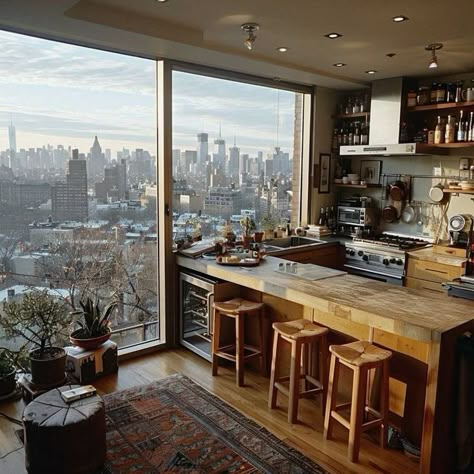 Apartment Inspiration Luxury, Nyc Kitchen Apartment, Nyc Luxury Apartment, Nyc Apartment Kitchen, Luxury Apartment Interior, Luxurious Apartment, Dream Apartment Decor, Inspired Interiors, Apartment Aesthetic