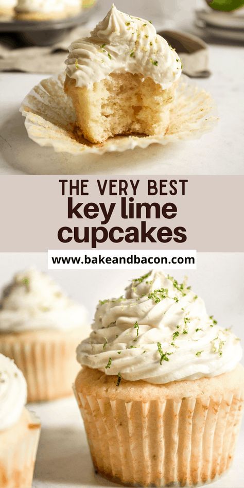 Keylime Cupcakes From Scratch, Key Lime Cheesecake Cupcakes, Keylime Cupcake Recipes, Gluten Free Key Lime Cupcakes, Recipes Using Key Lime Juice, Key Lime Cupcakes From Box Cake, Keylime Cupcake, Lime Cupcake Recipe, Key Lime Cupcakes Recipe