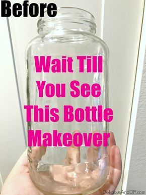 Diy Crafts Vases, Alcohol Bottle Crafts, Decoupage Jars, Glassware Crafts, Decoupage Glass, Decoupage Glue, Glass Bottle Diy, Pencil Holders, Diy Glass Bottle Crafts