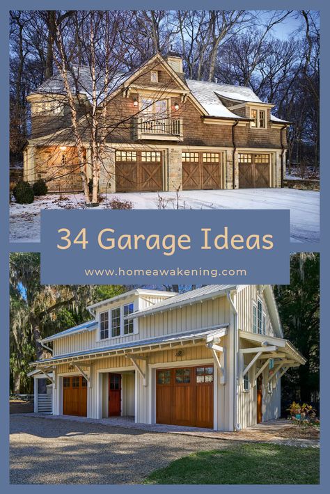 Here are 34 amazing ideas for your garage #garage #homedesign Shop Behind House, Added Garage To Existing House, Garage Addition Ideas Attached Farmhouse, Detached Garage Renovation, Garage Expansion Ideas, Add Garage To Existing House, House On Top Of Garage, Garage With Man Cave, Office Over Garage