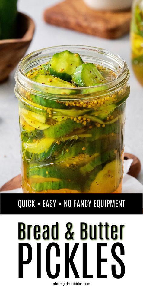 Refrigerator Bread And Butter Pickles, Sweet Refrigerator Pickles, Diy Pickles, Pickles Homemade Easy, Sweet Pickles Recipe, Bread N Butter Pickle Recipe, Pickles Homemade, Refrigerator Pickle Recipes, Easy Pickling Recipes