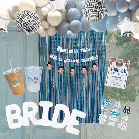 Mamma Mia Bachelorette Party Decor | Mamma Mia Holographic Banner | Bride’s Last Disco Party Banner | Dancing Queen Party Last Disco Party, Brides Last Disco, Mamma Mia Bachelorette Party, Dancing Queen Party, Disco Balloons, Bride Balloons, Mamma Mia Wedding, Donna And The Dynamos, The Dynamos