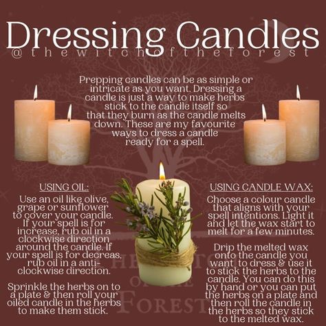 Candle Color Meanings Magic, Dressing Candles, Candle Magik, Candle Magick Spells, Candle Color Meanings, Candle Magic Spells, Witchcraft Candles, Candle Dressing, Witch Candles